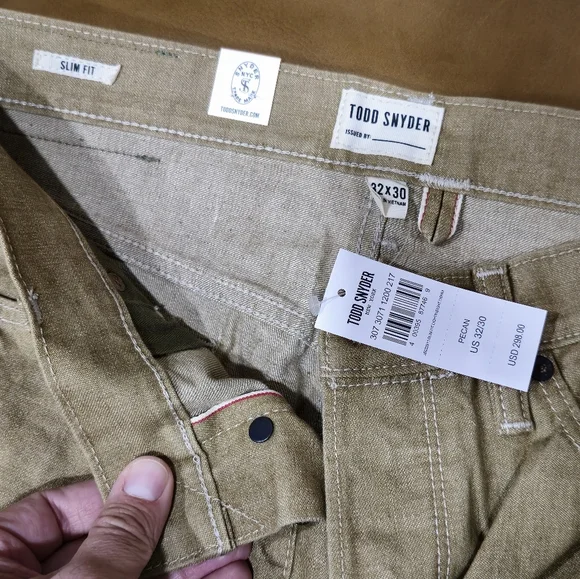 Todd Snyder Tan Slim Jeans - Picture 3 of 8